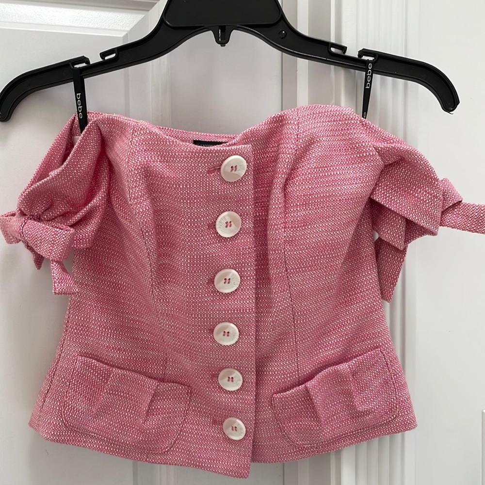 BeBe pink crop top size 0 NWT